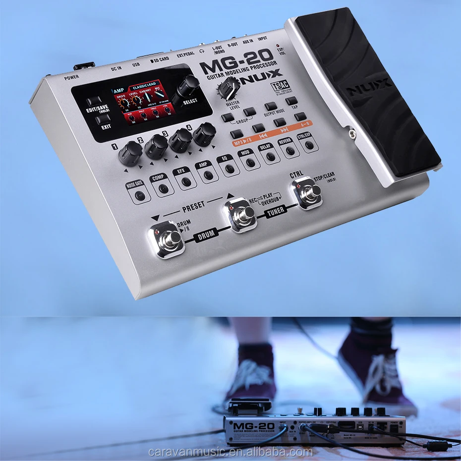 NUX AS-4 amp simulator black color guitar distortion pedal