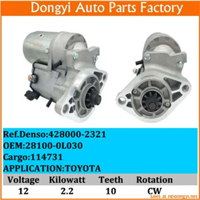 High Quality Anlasser Starter OEM:28100-0L030