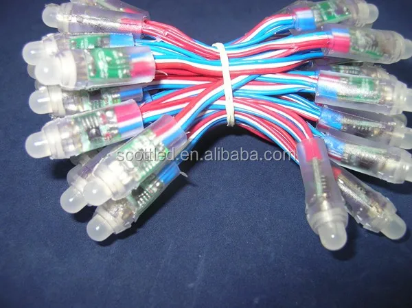 Waterproof 12mm WS2811 RGB LED Pixel/Pixel LED/UCS1903 LED Pixel Light; round shape; 5v: ip68