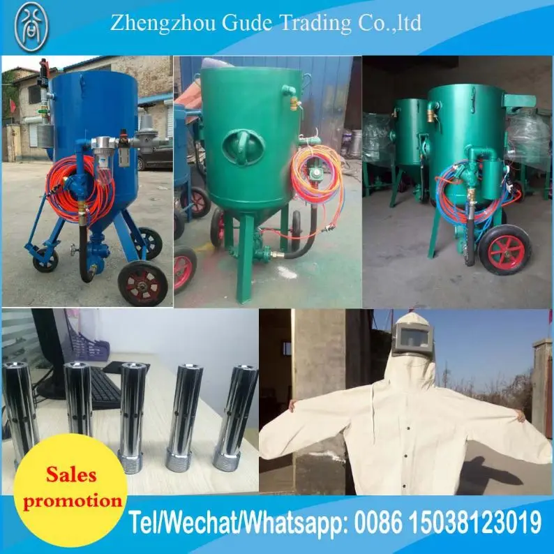 Heavy Duty Portable Sand Shot Blasting Pot Equipment In Abrator