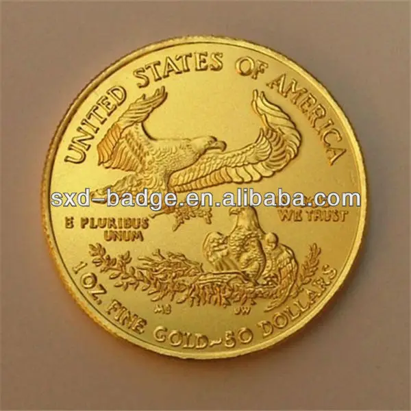 
 22K Позолоченные вольфрамовые копии монет орла  