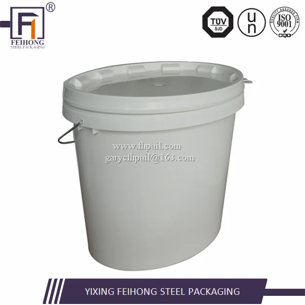 
custom logo printing 5 gallon oval plastic paint bucket sizes 