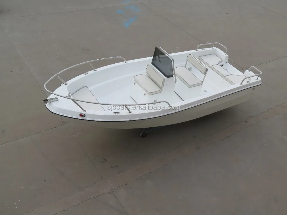 SANJ 15ft Fiberglass high speed small sport boat runabout Fishing factory fiberglass hull material for sale