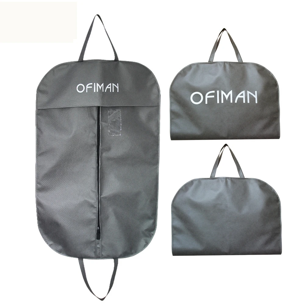 wholesale non woven fabric garment bag with pocket