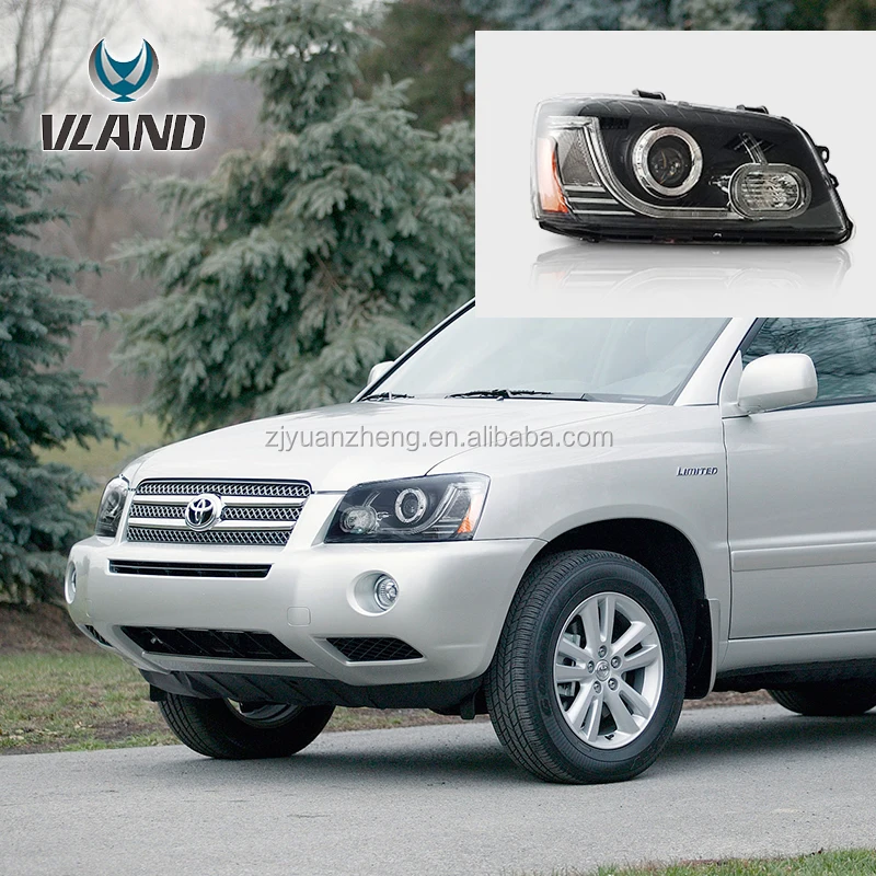 For vland car styling for highlander 2001-2007 head lamp car accessory high quality head light hot selling with grill