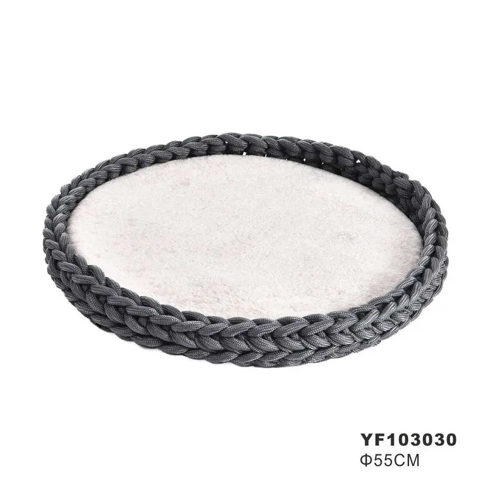 Оптовая продажа, коричневая мягкая элегантная кровать для собак из микрофибры