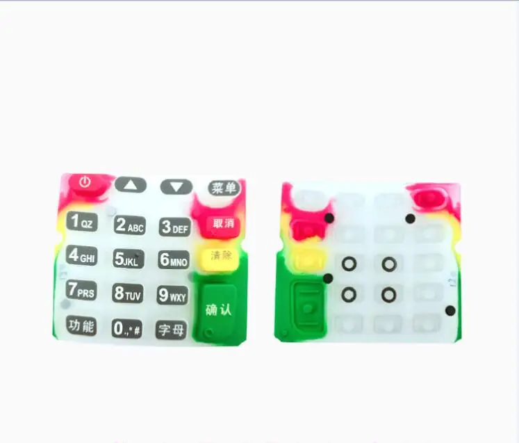 custom waterproof membrane switch membrane panel Conductive Silicone Rubber Keypad Buttons