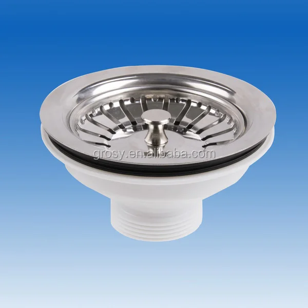 Пластиковый слив для раковины с сливом из нержавеющей стали