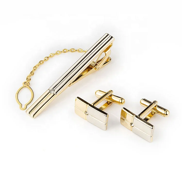 Набор золотых зажимов для галстуков, зажимов для галстука, металлические запонки для мужчин на заказ