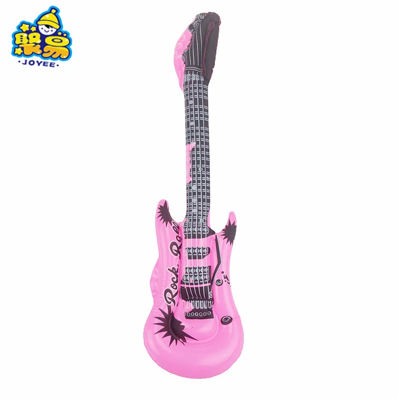 Wholesale Eco-friendly Musical Inflatable Instruments Guitar Blow Up Air Guitar Toy For Kids