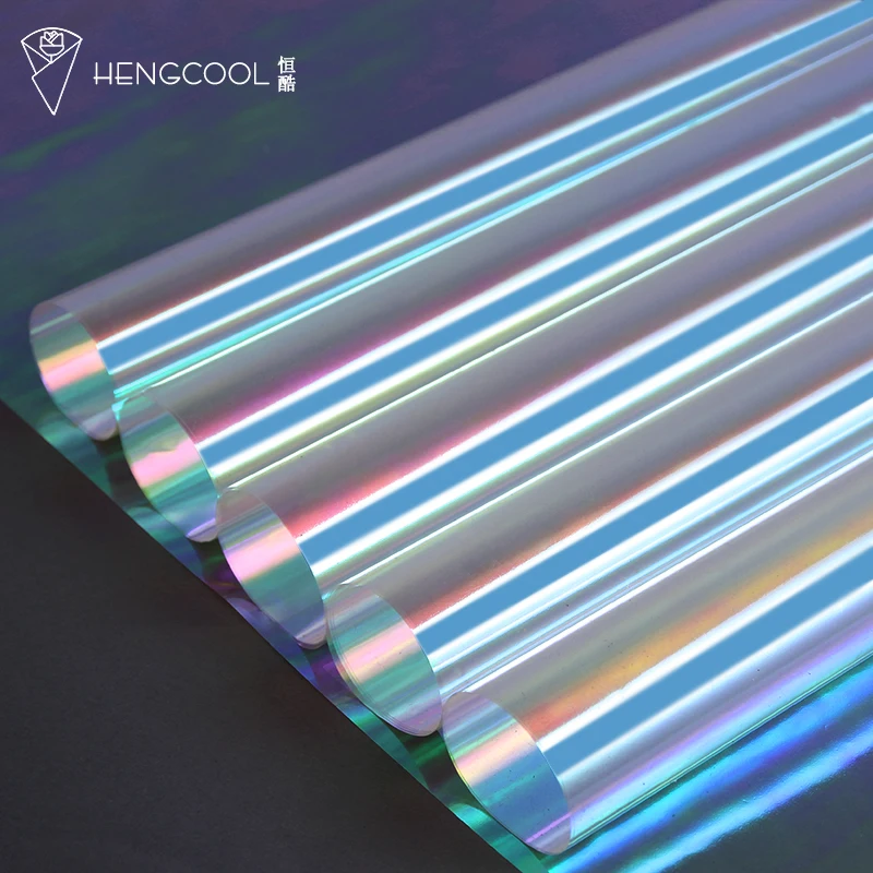 New Product Iridescent Cellophane Rainbow Paper for Wrapping Flower Bouquet Packaging Material celloline