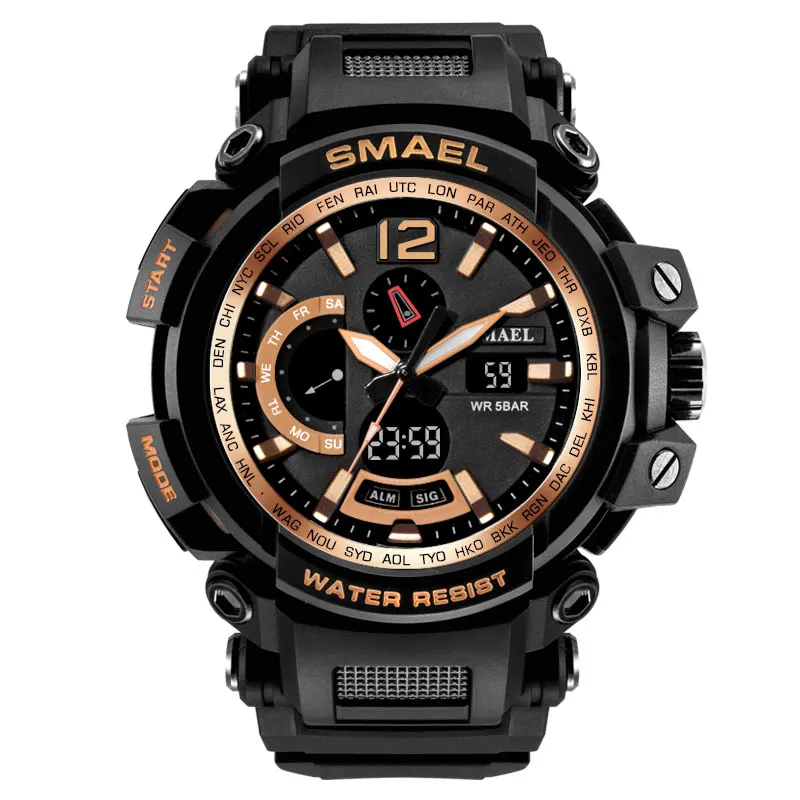 SMAEL Top Brand Luxury LED Digital Watch Boys Military Sport Style Wristwatches Shock Resistant