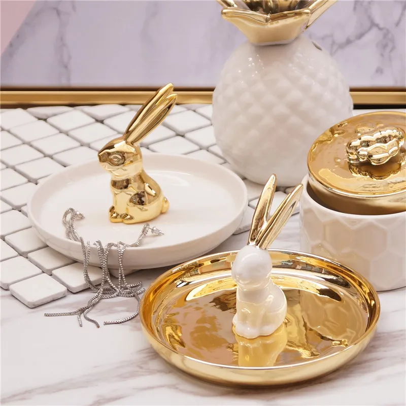 Porcelain dish custom color heart ceramic jewelry tray