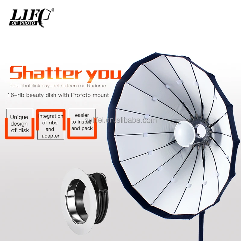 Life of фото Модернизированный 16-реберные Profoto Softbox/портретная тарелка фотографическое оборудование