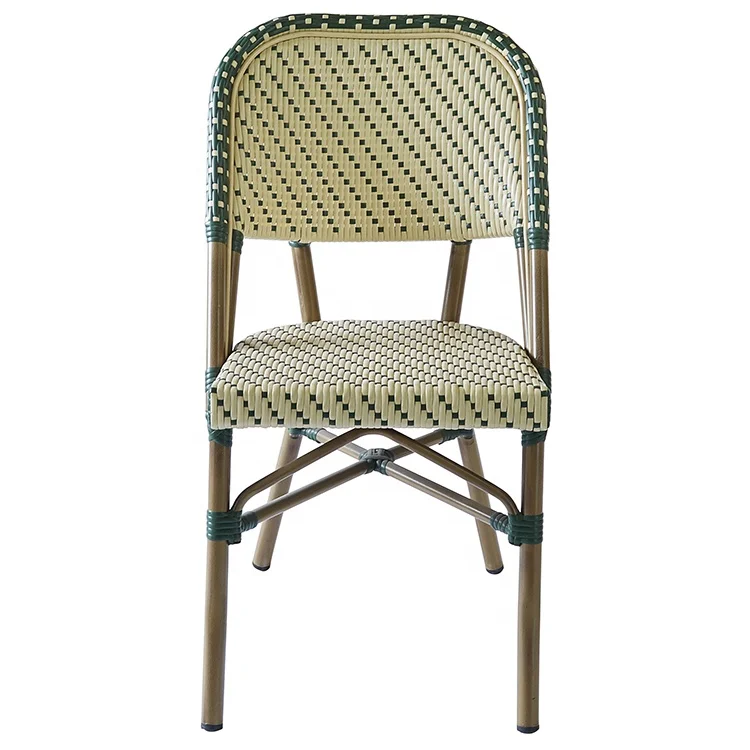 Оптовая продажа 2022, французская уличная плетеная мебель для ресторана, алюминиевый ротанговый бассейн, бамбуковые столовые столы и стулья для бистро