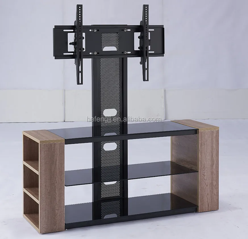 Современная съемная конструкция KD деревянное закаленное стекло подставка для ЖК-телевизора настенное крепление телевизора