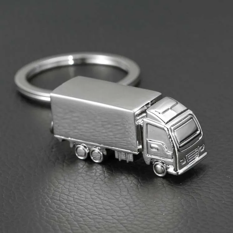 custom 3D metal mini truck keychain