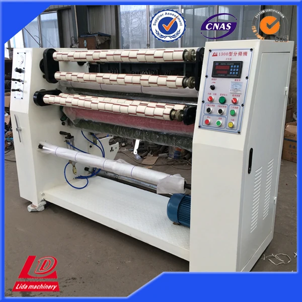Scotch jumbo roll rewinder slitting machine