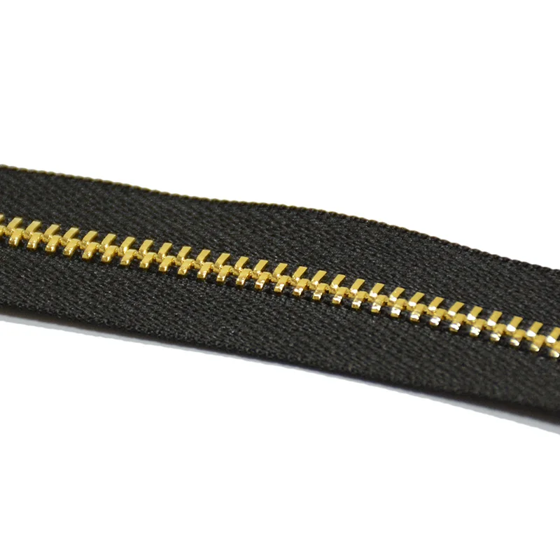 
No 5 metal zipper roll Long Chain Custom-Made Golden Teeth Metal Zipper For Luggage 