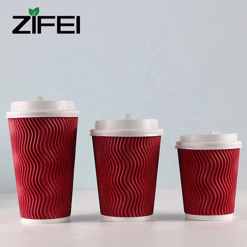 
Custom Printed 8oz Disposable Stripe Espresso Paper Cups for Coffee 