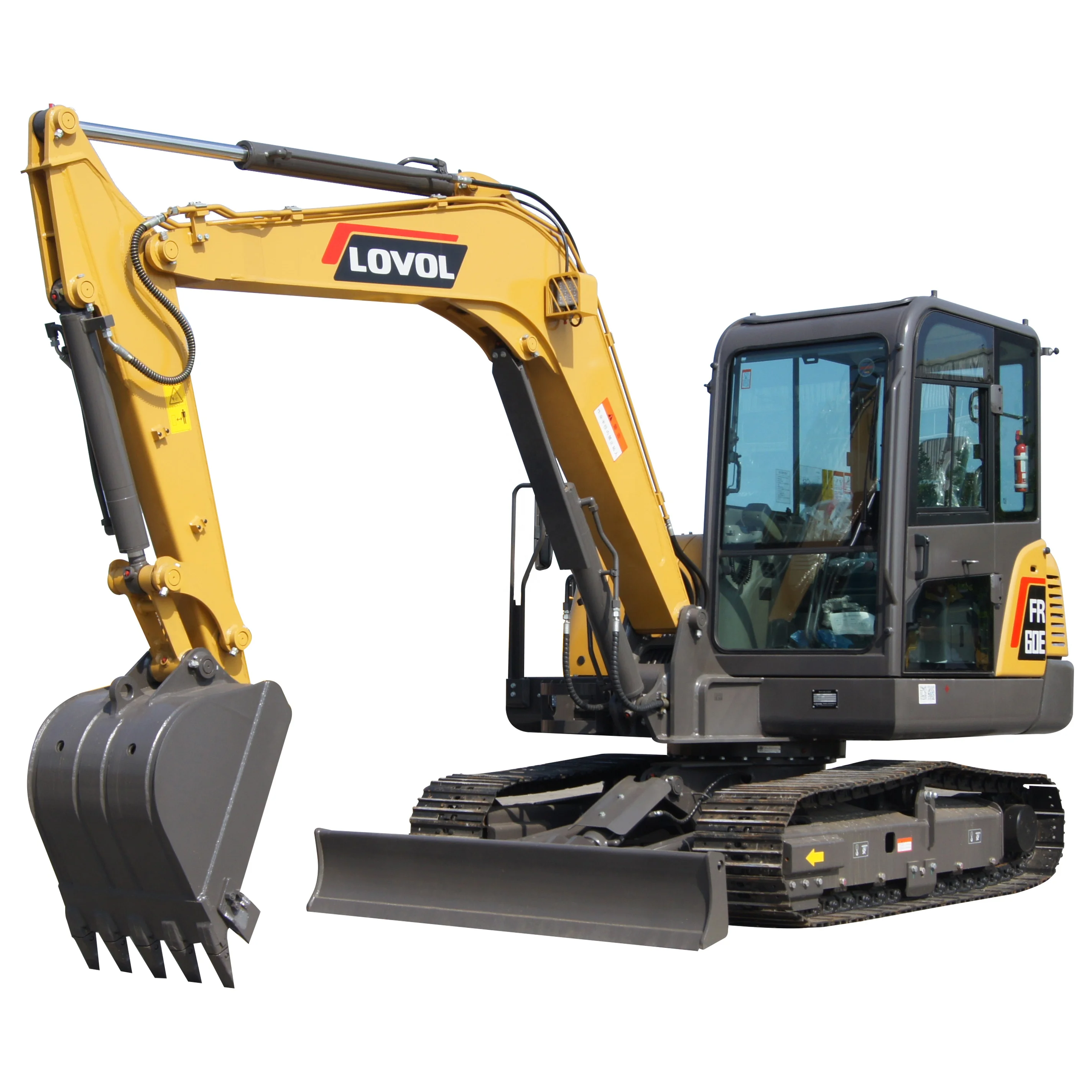 
Chinese 6ton 0.2cbm Small Crawler Excavator New Mini Digger 39kw LOVOL FR60D 