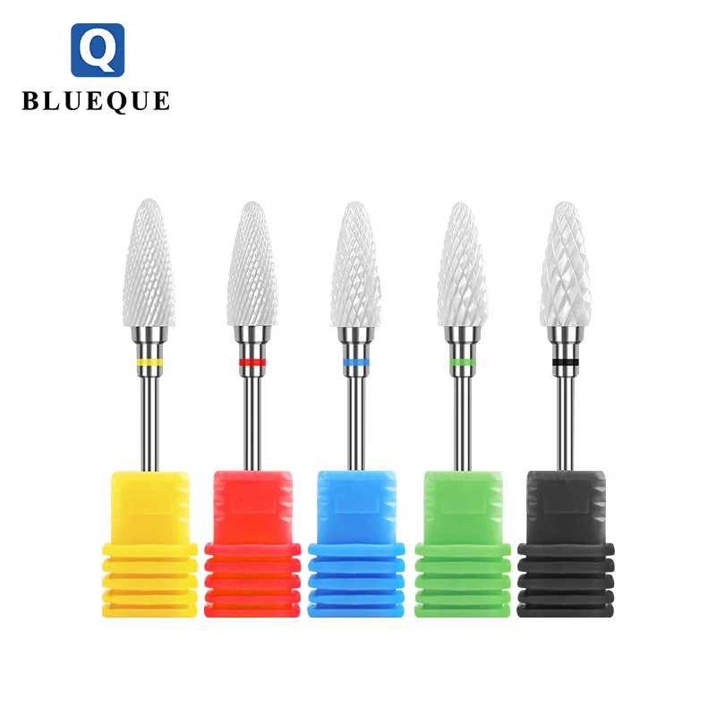 2019 BLUEQUE High  quality more colors ceramic  nail drill bit for manicure