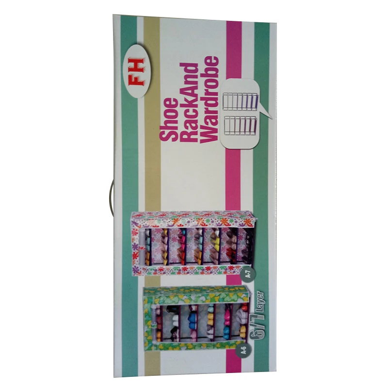 Best selling wholesale 6 layer shoe cabinet adjustable free standing folding waterproof Shoe rack
