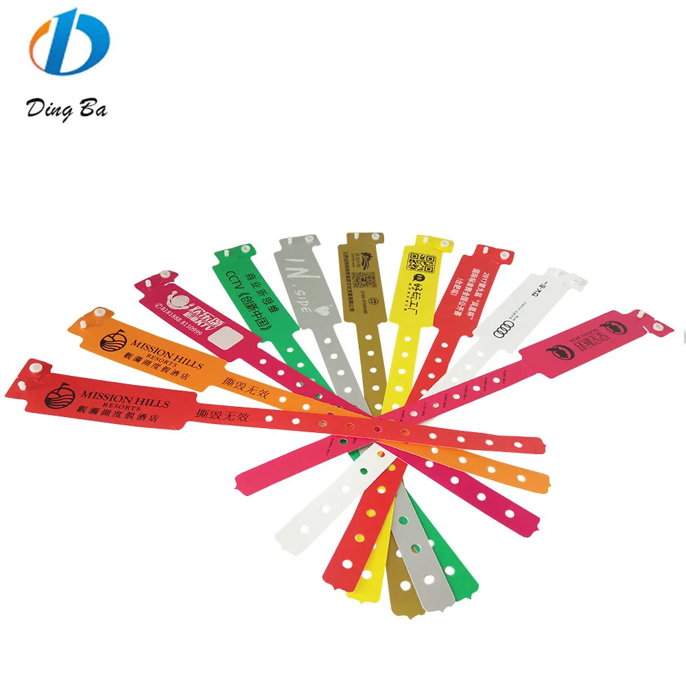 New Product Water Resistance Composite Paper  Hard Plastic Bracelet / Wristbands Tickets For VIP with RFID nfc chip