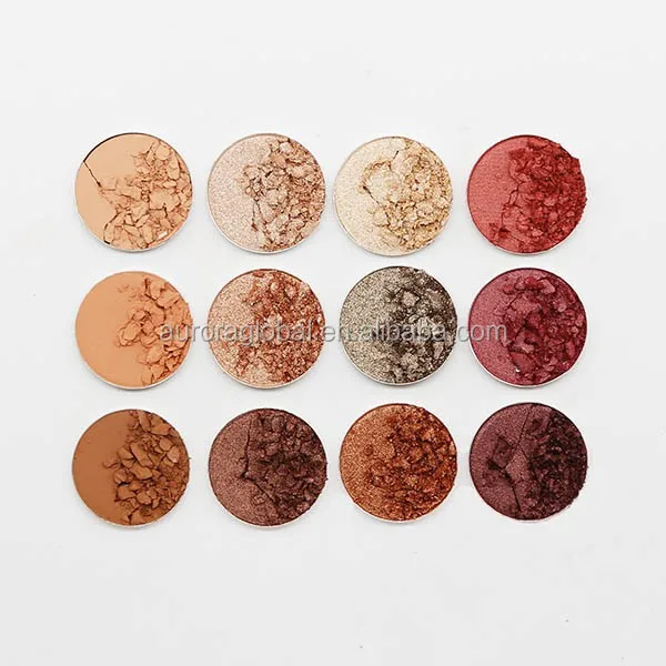 Private label 209 colors waterproof matte, metallic and shimmer single eyeshadow pan