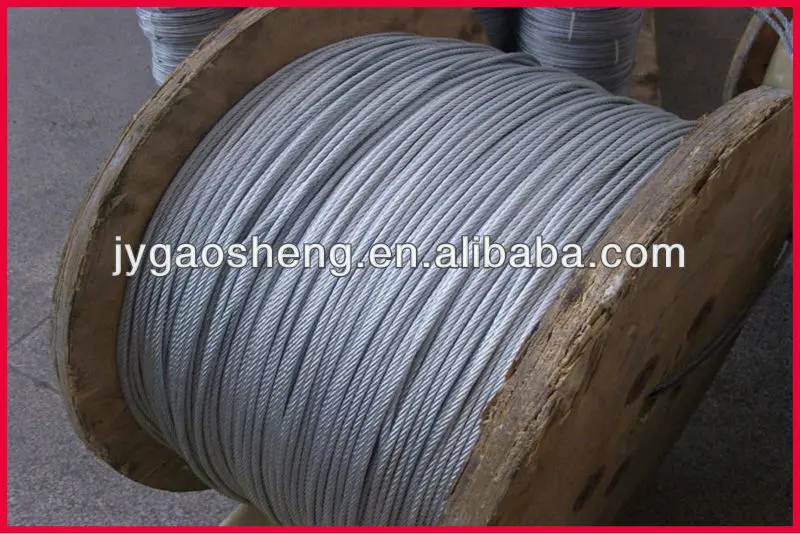 Высокое качество оцинкованной стальной трос 6 * 19 + 14 мм