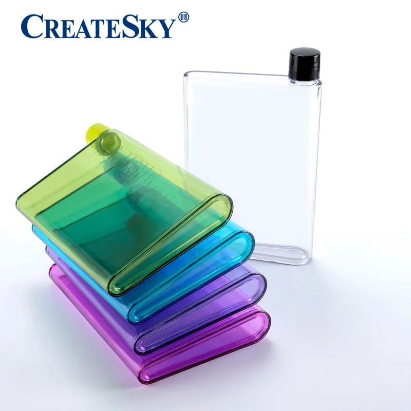 15 oz Newest Style Wholesale BPA Free Unique Plastic Customized Logo Graphic Hip Flask Wine Bottle Portable