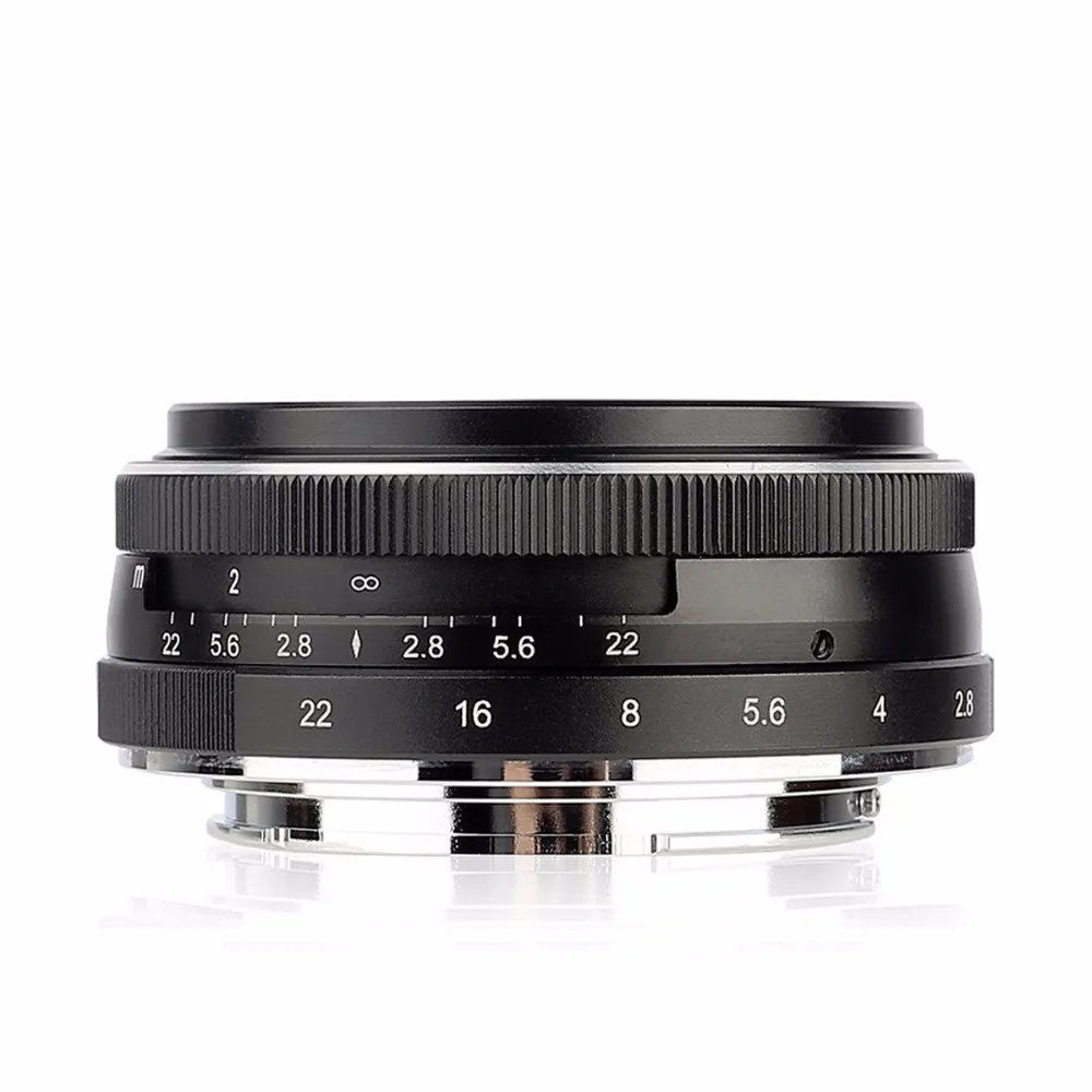 Meike 28mm f2.8 fixed manual focus lens work with EF-M mount Mirrorless Cameras