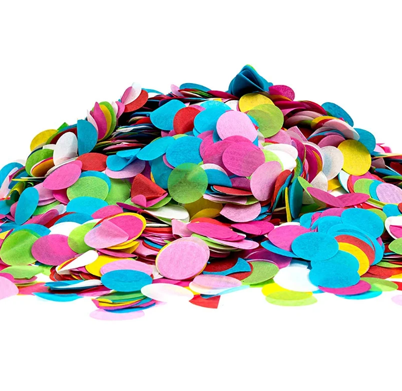 Funny Party Decor Beautiful Unique Colorful Round Paper Tissue Confetti For Wedding Party