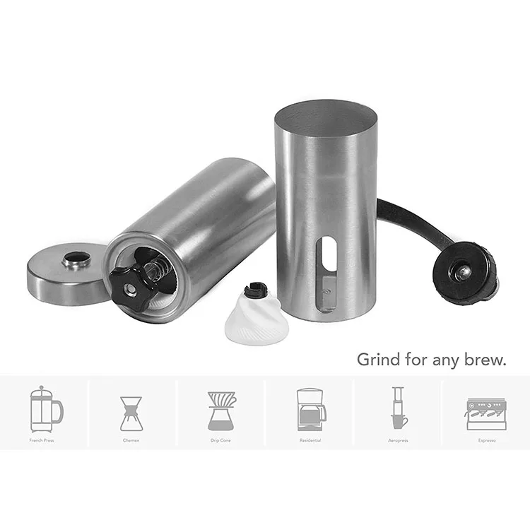 
Manual Personal stainless steel ceramic burr coffee grinder mill 