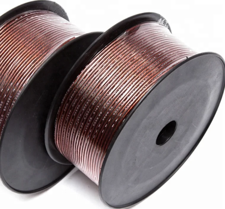 OFC/CCA 12GA 14GA 16GA 18GA OFC CCA transparent speaker cable for car audio home audio