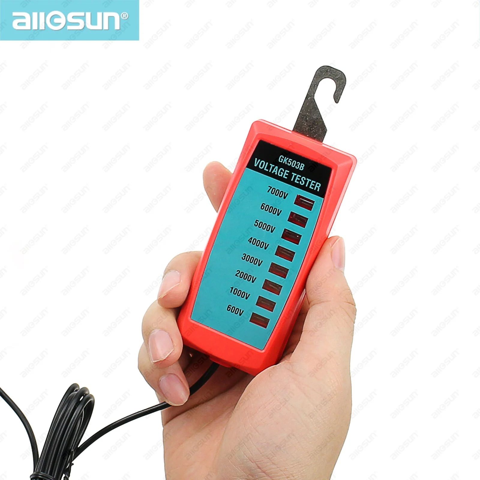 Electric Fence Voltage Tester 600V to 7000V Fence Controllers Neon Lamps No Battery Voltage Detector Pocket Size all-sun GK503B