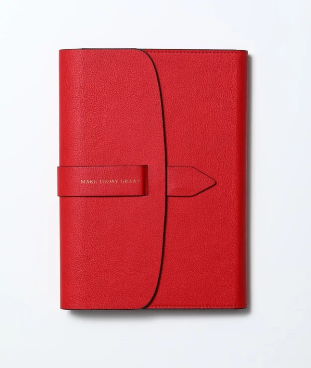
School Office Supplies PU leather cover notebook new design loose-leaf diary promotional planner with magnetic closure 