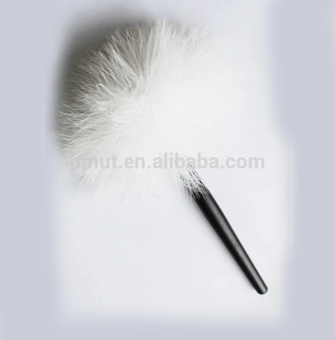 Baoli high quality marabou feather wooden forensic brush wholesale
