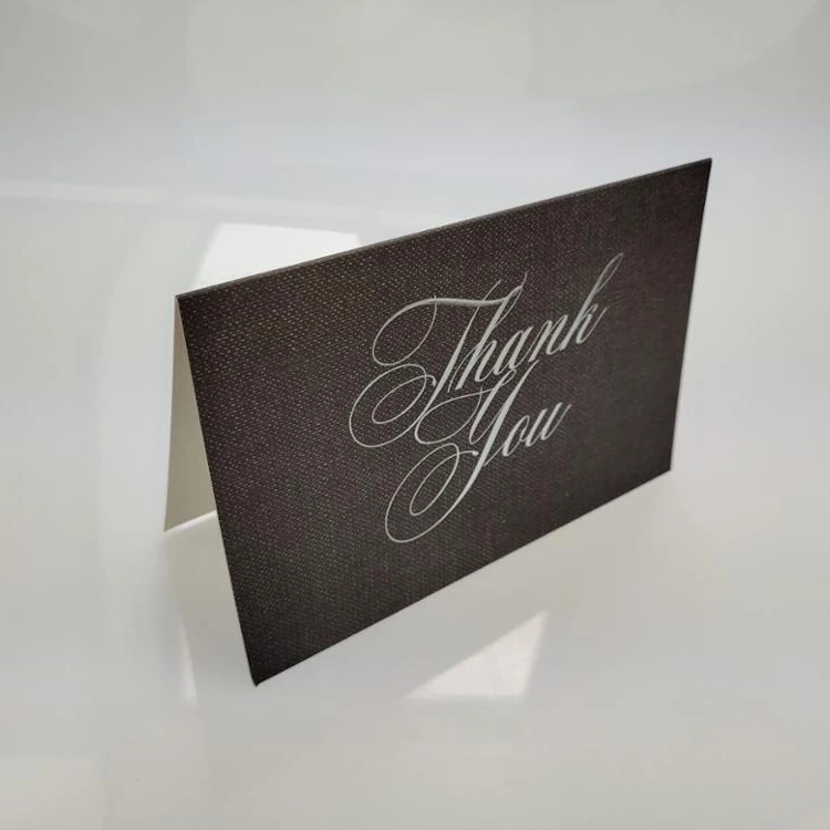 Hot Wholesale Custom 36//40/48/50/54/100 Pack 4x6 Inch full color printed Gold Foiled Thank You Card With Envelopes