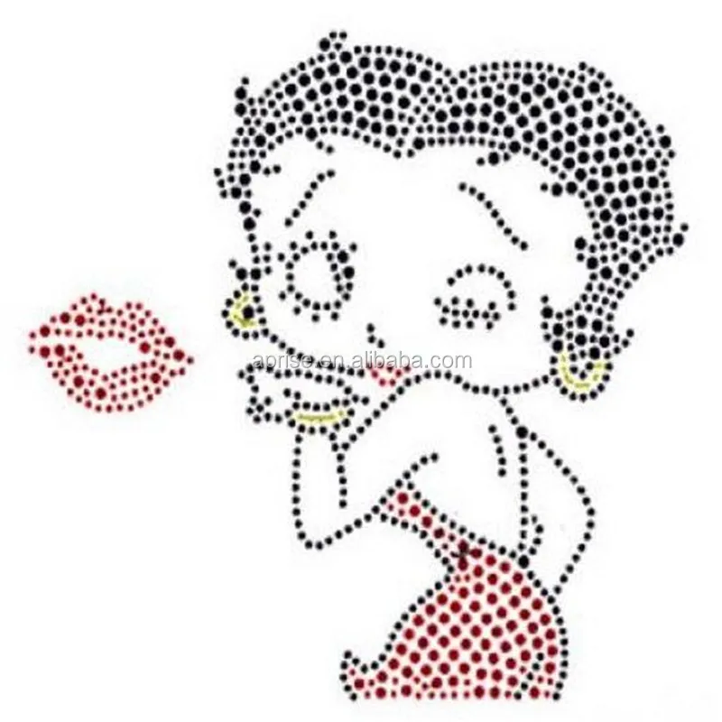 Aprise - Betty Boop hotfix Rhinestone transfer rion on custom design