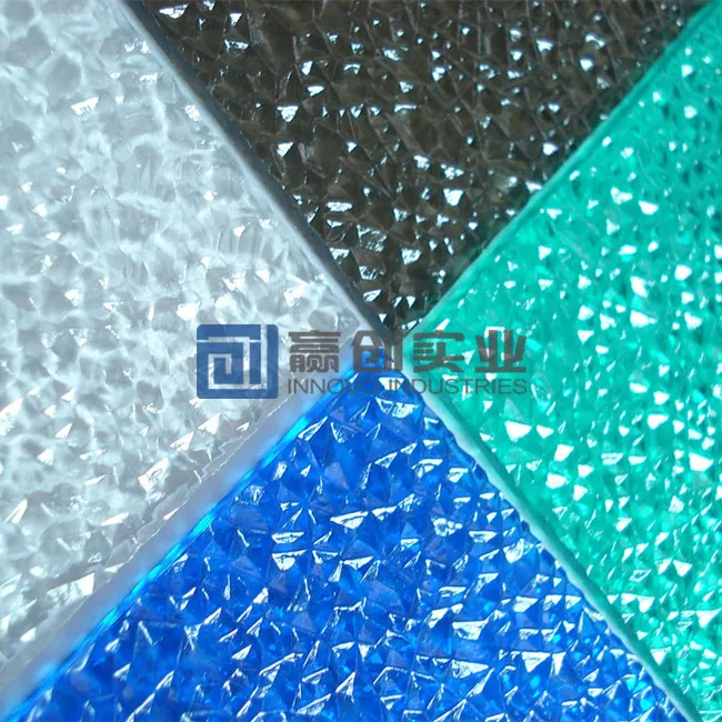 Plastic 100%  Colored PC Embossed Polycarbonate Sheet
