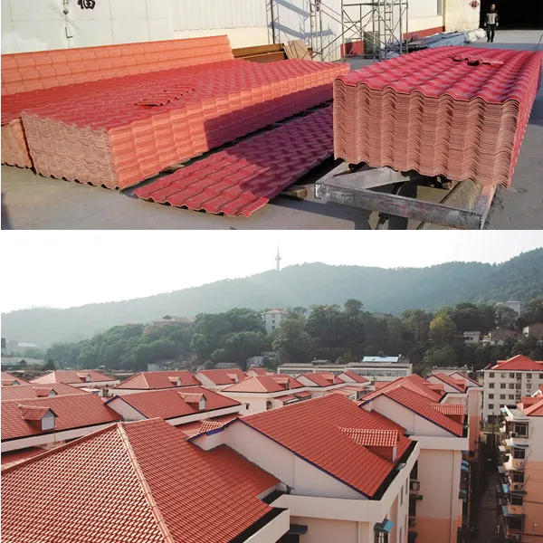 
JIELI heat insulation resistant long span plain bent fiber cement glass roof tile 
