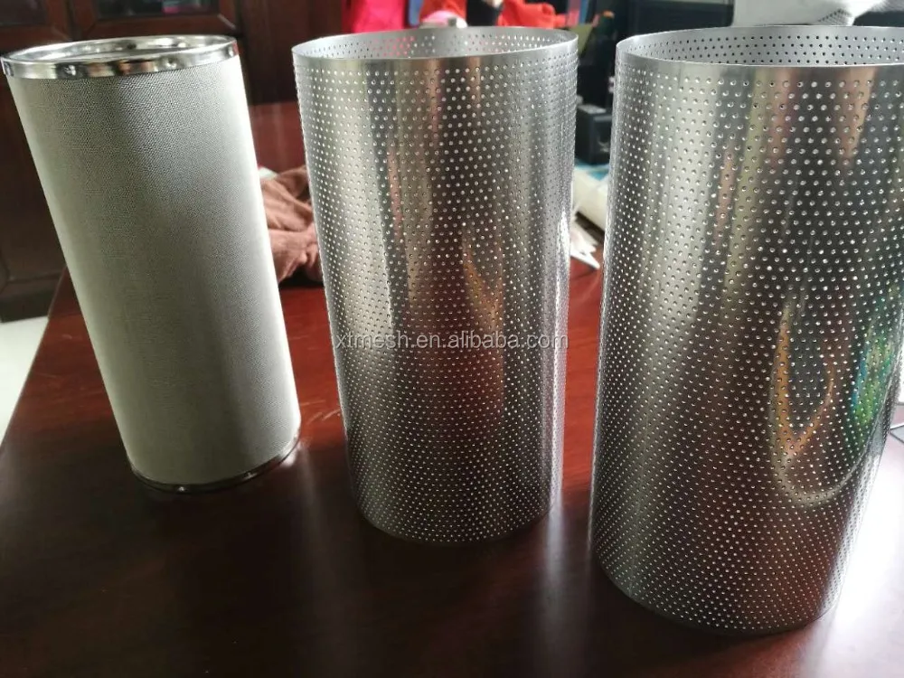 SS304 316 round hole stainless steel perforated tube for motor cycle/automobile muffler exhaust system
