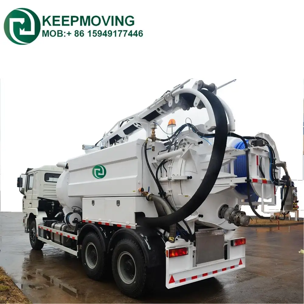 6x4 8CBM Combined Vacuum sewage suction truck for sludge suction