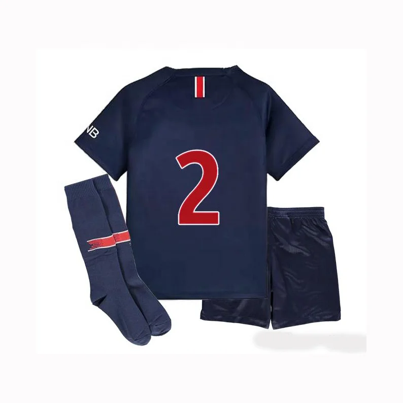 Custom Number Football Kids Kits Uniforms Set For Boys Soccer Team Wear