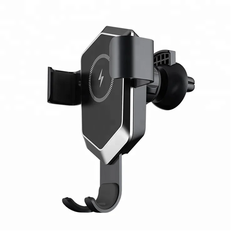 Qi Ultra SlimType-C Fast Charger Quick Charge 3.0 Car  Wireless Charger mount gravity cellphone holder charger