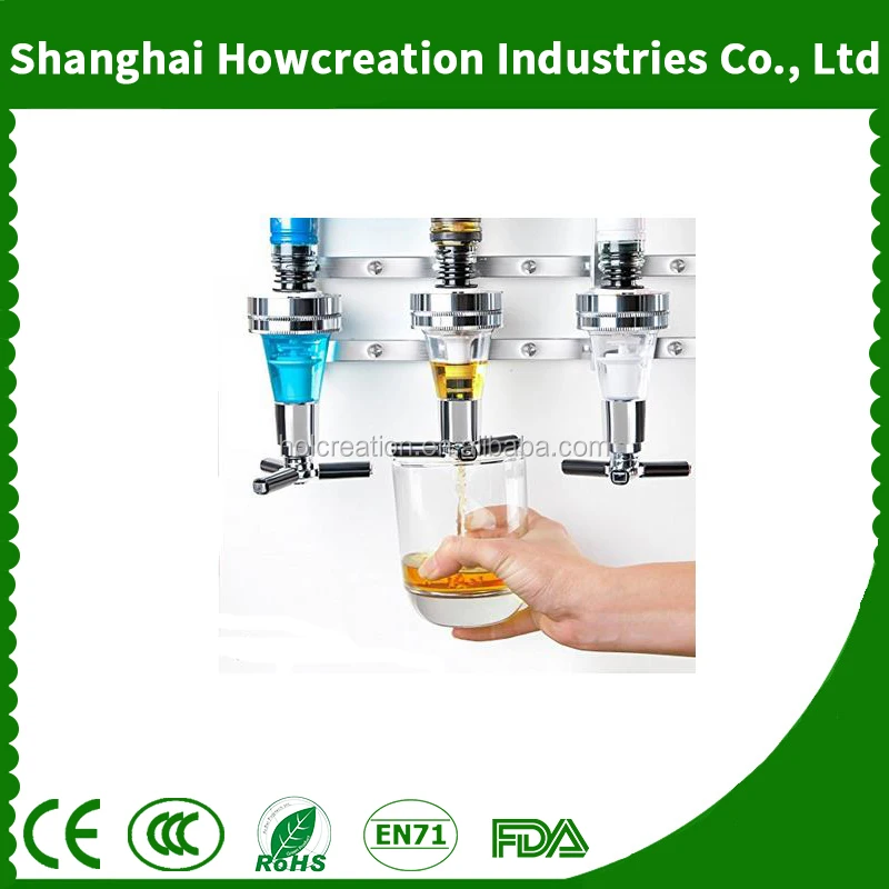 Four Bottle Wall Mounted Liquor Dispenser Liquor Dispenser Bar Butler For Bar Hotel House