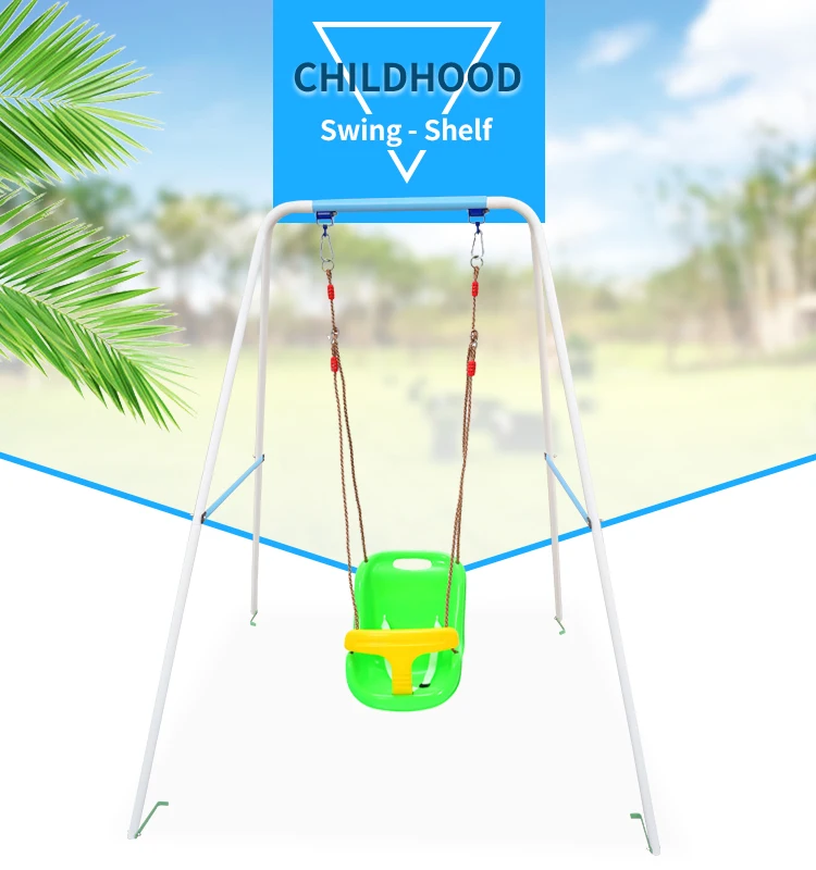 Durable Metal Frame Child Outdoor Seat Swing EVA Baby Playground Swing For Sale