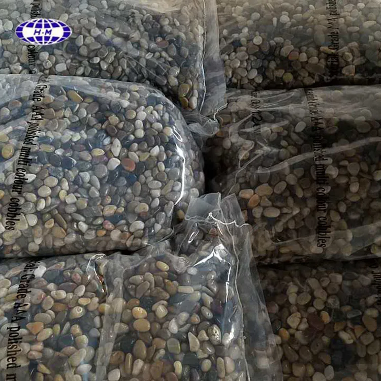 Wholesale home garden decoration grade quality natural normal polished tiger stripe color stone pebble