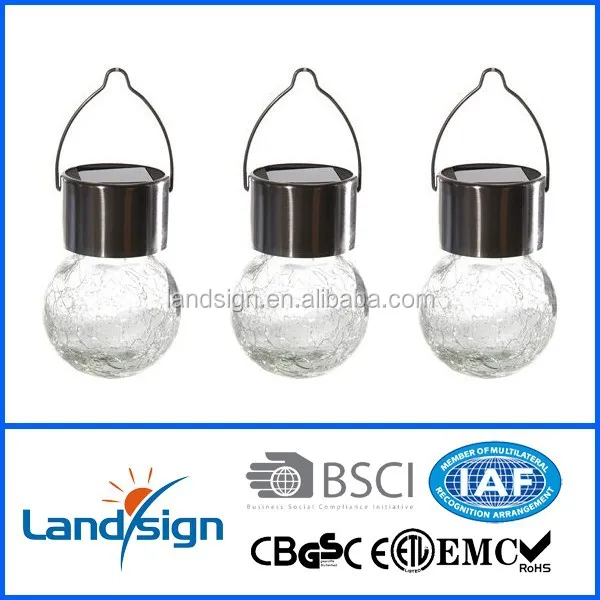 New glass mosaic lamp XLTD-210 decorative hanging solar led lights type mini solar garden light